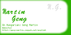 martin geng business card